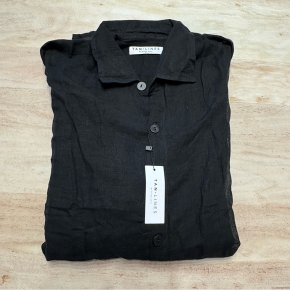 TAN + LINES by Sivan Ayla Linen Blend Swim Coverup - Picture 8 of 9